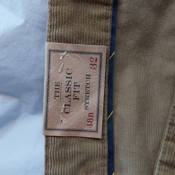 Polo Ralph Lauren Mens Corduroy Classic Stretch Pants Preppy Neutral Sz.48B X 32 - Picture 11 of 13